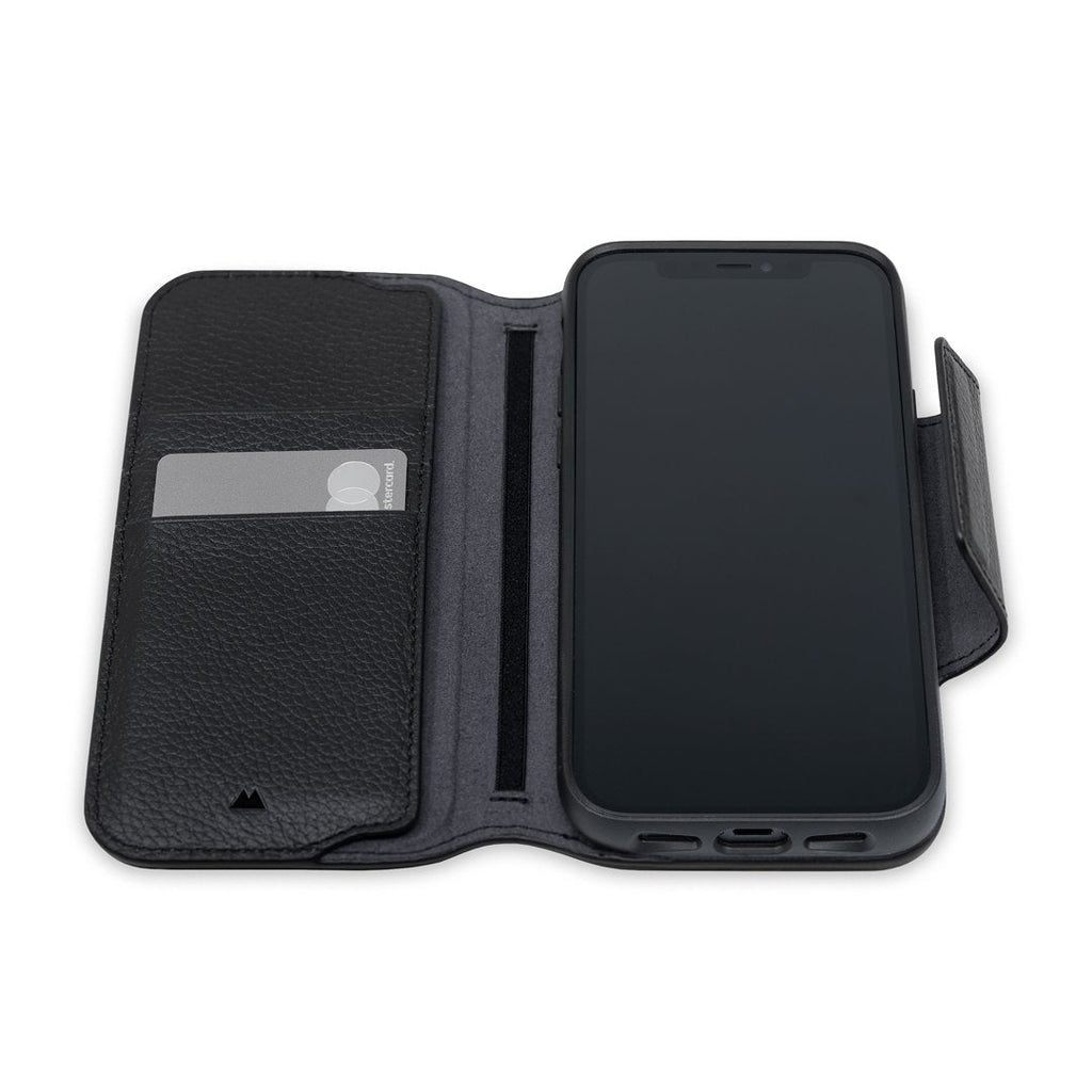 MagSafe Compatible Leather Flip Wallet